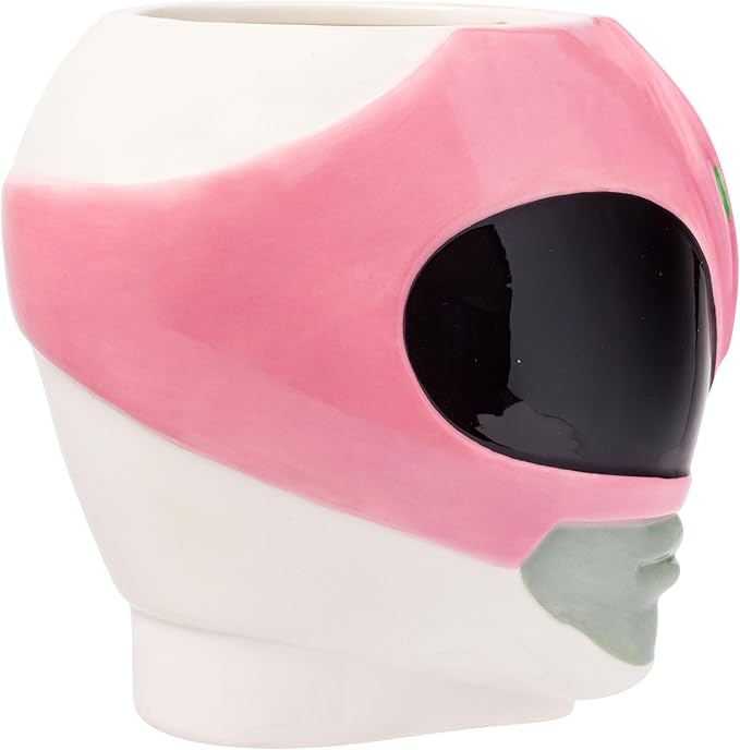 Silver Buffalo Power Rangers Pink Ranger Kimberly Hart 3D Sculpted Ceramic Mug, 20 Ounces