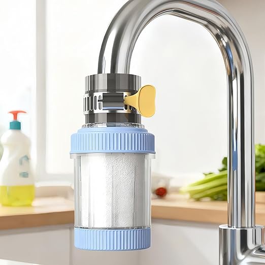 Faucet Filter, Filtration Softener, Bathroom Purifier with Firm Build, Kitchen Fixture with Solid Design, 3.23x1.77x1.77 inches Reliable Gear, Longtail Accessory for Office Sink Shower Home Apartment