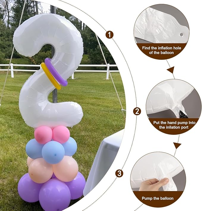 1 Balloons Number for First Birthday, Balloon Numbers 40 Inch, 1St White for Baby Shower, Big Baloon for 1 11 12 13 16 18 21 Birthday Wedding Anniversaries Party