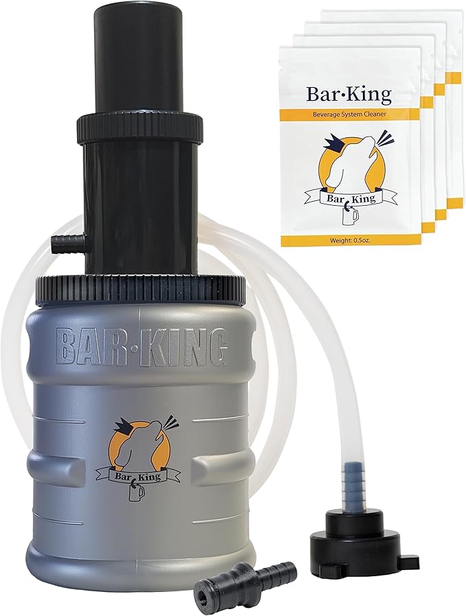 Bar-King Quick-Connect Kegerator Beer Line Cleaning kit. Now Clean Your Beer Lines as Easily as Changing a Keg. (Includes Cleaning Powder)