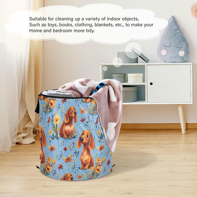 Cute Cartoon Rainbows laundry basket foldable and waterproof pantry baskets with sturdy handle organizing organize utility for room kids nursery bolsas para lavar ropa