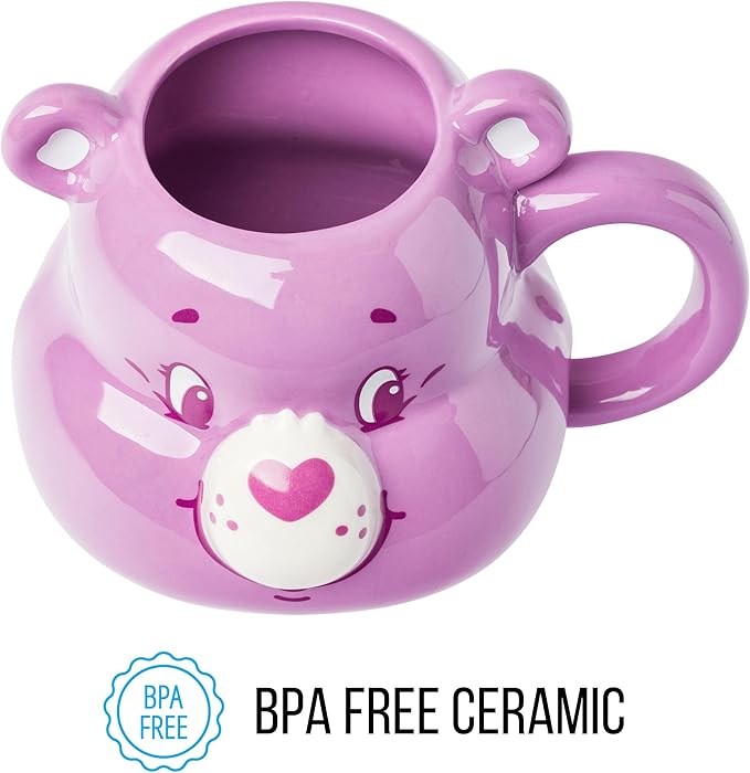 Silver Buffalo Care Bears Share Bear Ceramic 3D Sculpted Mug, 20 Ounces