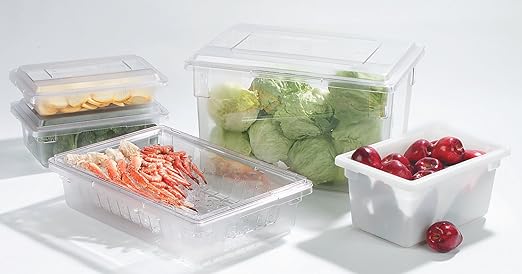Carlisle FoodService Products Storplus Food Storage Container Lid with Stackable Design for Catering, Buffets, Restaurants, Polycarbonate (Pc), 18 X 12 Inches, Clear