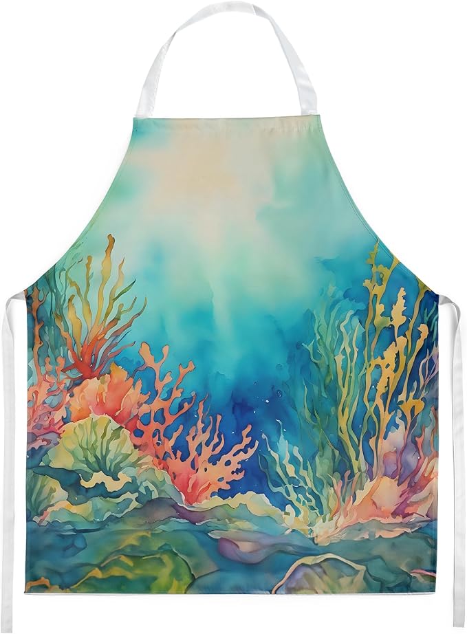 Caroline's Treasures Seaweed Apron Cooking Kitchen Server Baking Crafts Gardening for Adult Women Men, Unisex, Large, Multicolor
