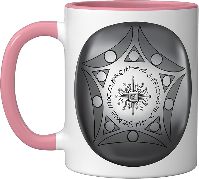 Buga Sphere Columbia UFO Ceramic Mug, Pink/White