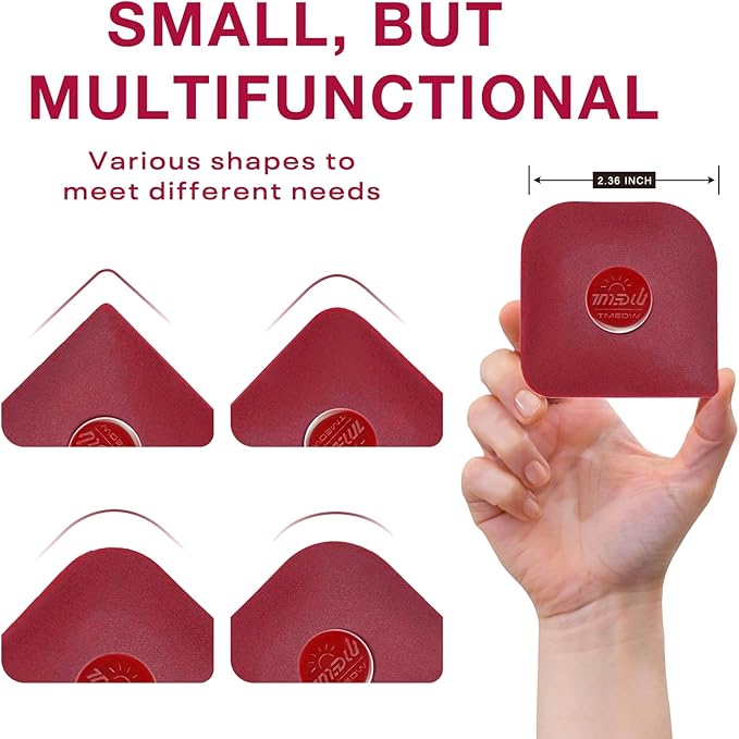 TMEDW Pan Scraper, 10 Pcs Pot Scraper, Pan Scraper Plastic, Multifunctional Scraper Tool for Kitchen, Non-Slip, Food Safe, High Heat Resistant-Red