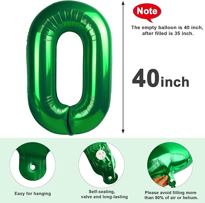 Numbers 29 Balloons, 29 Balloons, 29th Dark Green Party Decorations for Women Men, 40 In Big 29th Decor for Engagement, Wedding, Celebration Party, Graduations, Photo Shoot
