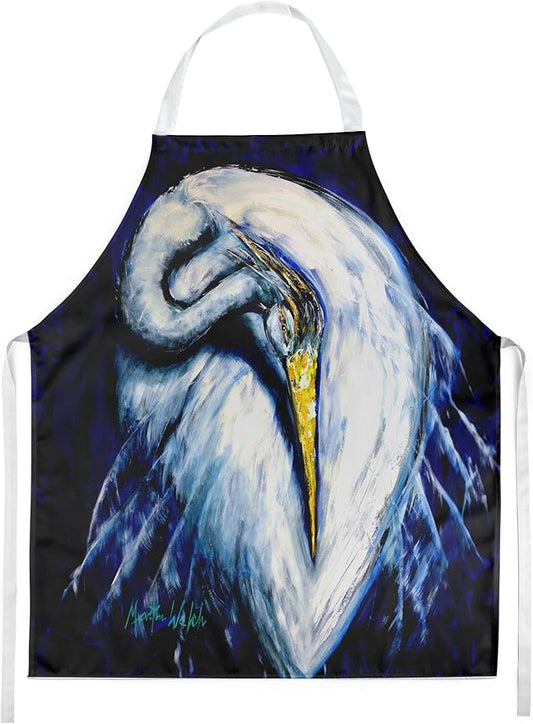Caroline's Treasures Heron Freshen Up Apron Cooking Kitchen Server Baking Crafts Gardening for Adult Women Men, Unisex, Large, Multicolor