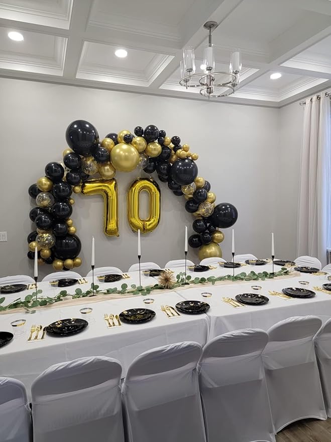 Numbers Balloon 7, 40 Inch 7 Balloons for Birthday Party, Gold Number Balloons for 7, 17, 27 Game Competition Wedding Anniversaries Party, Christmas and New Years Eve Party