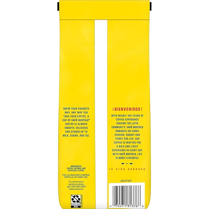 Café Bustelo Dulce de Leche Artificially Flavored Ground Coffee, 11-Oz. Bag (Pack of 6)
