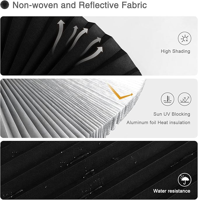 MALOKI Pleated Window Blinds,Temporary Window Shades Cordless Light Filtering Pleated Paper Shades Room Darkening Blinds for Home Bedroom Office (Black, 24 Inch x 59 Inch)