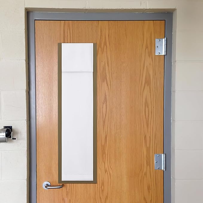 NICETOWN Room Darkening Classroom Curtains, Thermal Insulated Tie Up Shades Door Window Panels for Front Door Sidelight, Lockdown Shade Covering for Pirvacy, Pure White, 1 Panel, 10" W x 30" L
