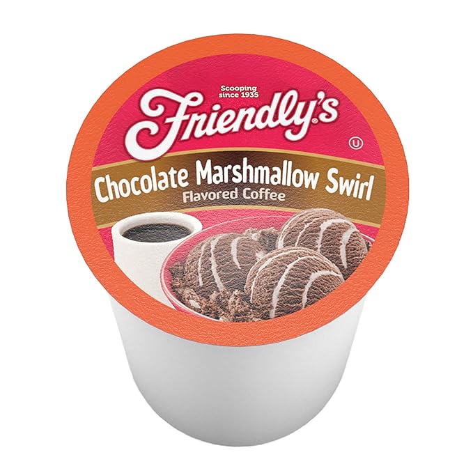 Friendly's Flavored Ice Cream Coffee Pods, for Single Serve Brewers (Chocolate Marshmallow Swirl, 12 Count) (Pack of 3)
