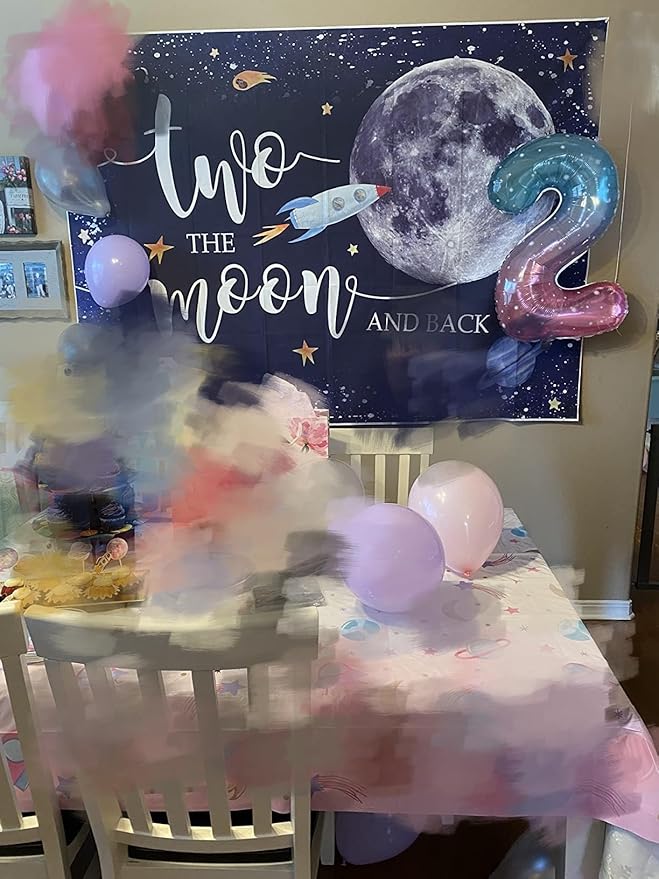 Birthday Balloons Numbers, Balloons 2 Number for Babies Puppies, Balloon Number for 2, 12, 22, 2025 Graduation Party Wedding Baby Shower New Year Girls Boys, Blue and Pink