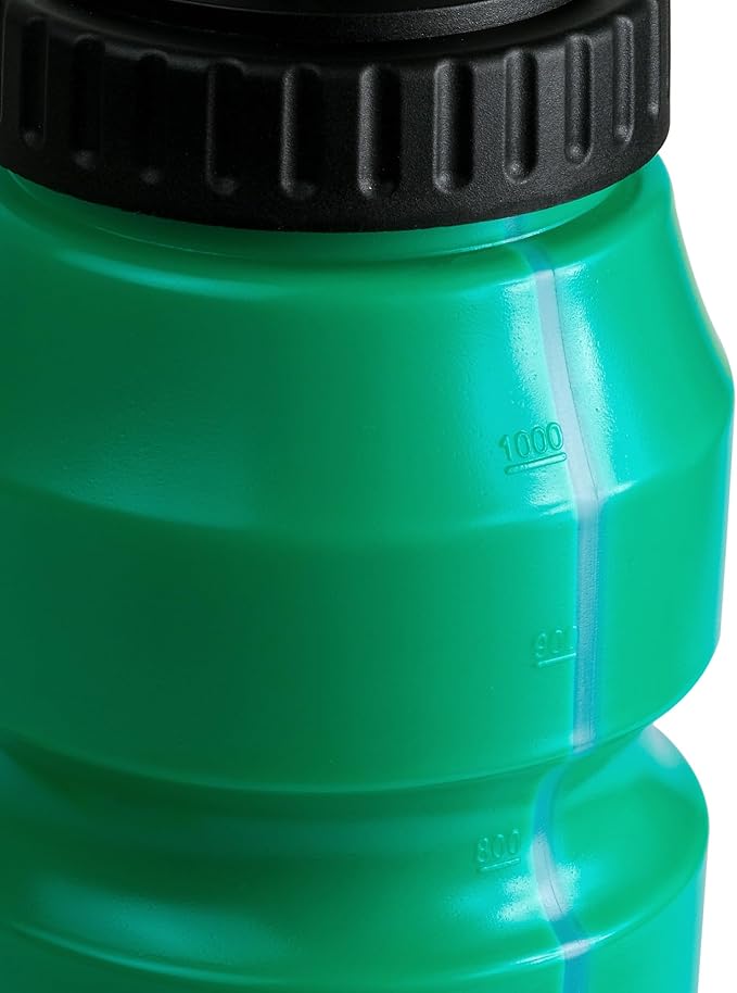 Cannon Sports 1 Liter Sports Water Bottle, BPA-Free, 34 Oz Capacity, Large Mouth, 2 lids (Straw and Squeeze), Great For Helmet Sports Such As Hockey, Lacrosse, Football, Boxing (Green)
