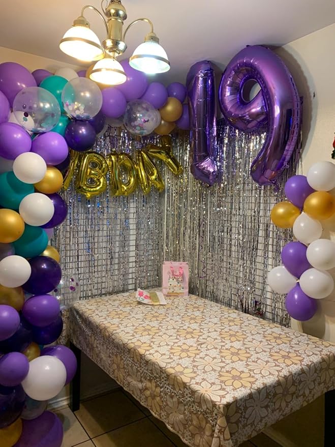 Numbers 19 Balloons, 19 Balloons, 19th Purple Party Decorations 40 In Big 19th for Girl Boys Engagement, Wedding, Celebration Party, Graduations, Photo Shoot