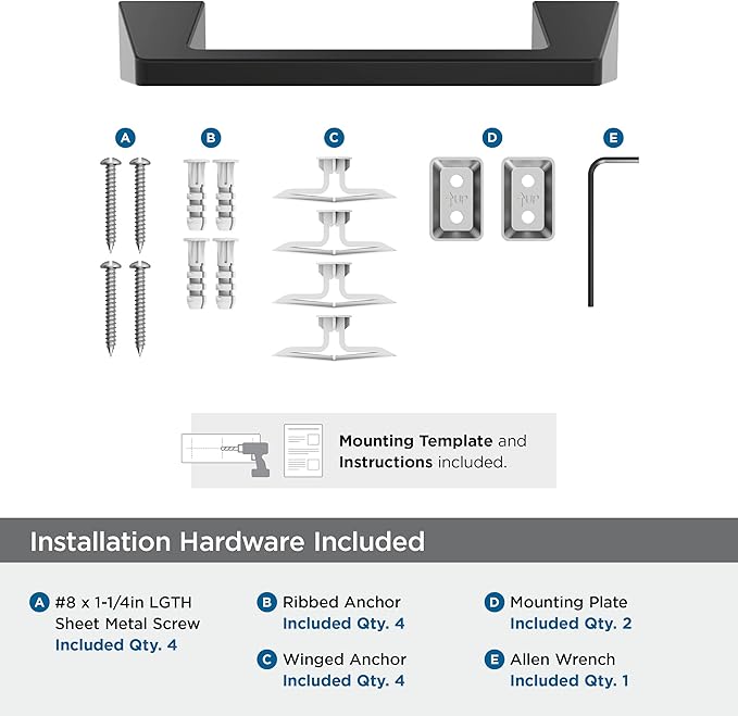 Amerock Blackrock Matte Black 9 inch (229mm) Towel Bar, BH36005MB