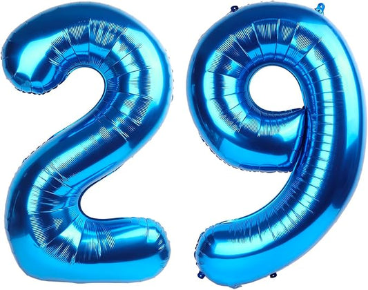 Number Balloons 40 Inch, Dark Blue 29 Balloon Numbers for Women Men 29th Birthday Party Supplies Anniversaries Graduation, Photo Prop Decoration