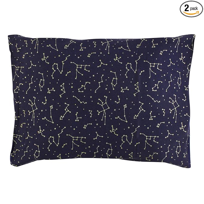 Hudson Baby Unisex Baby Cotton Toddler Pillow Case, Navy Constellation, One Size