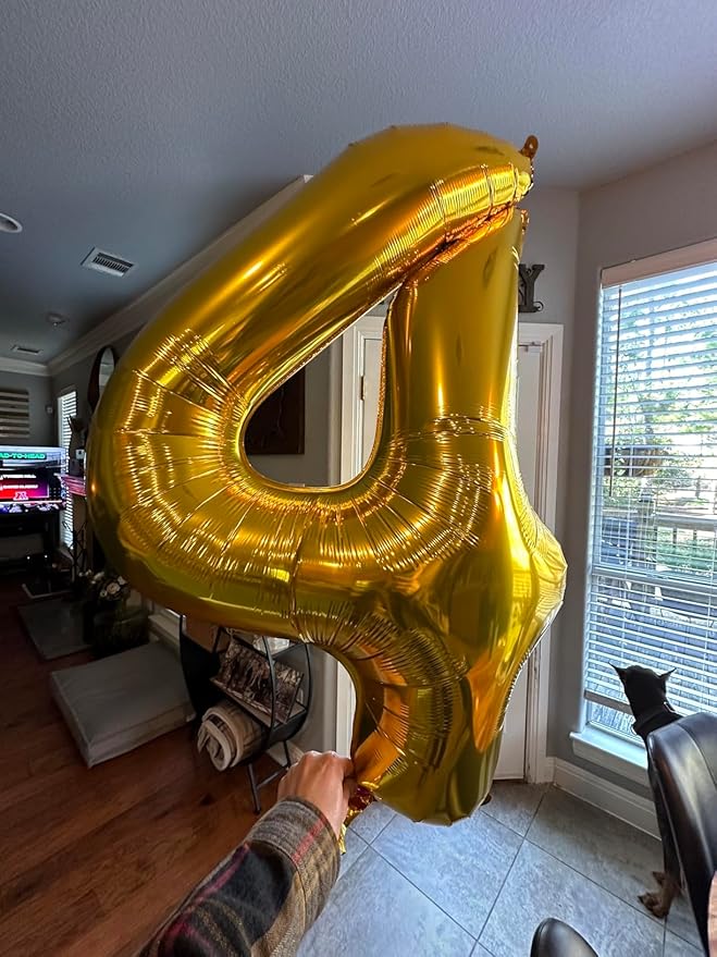 18 Balloon Numbers, Numbers 18 Balloons 40 In, 18th Birthday Decorations for Boys Girls, 81st Gold Birthday Big Party Decorations for Engagement, Celebration Party, Graduations