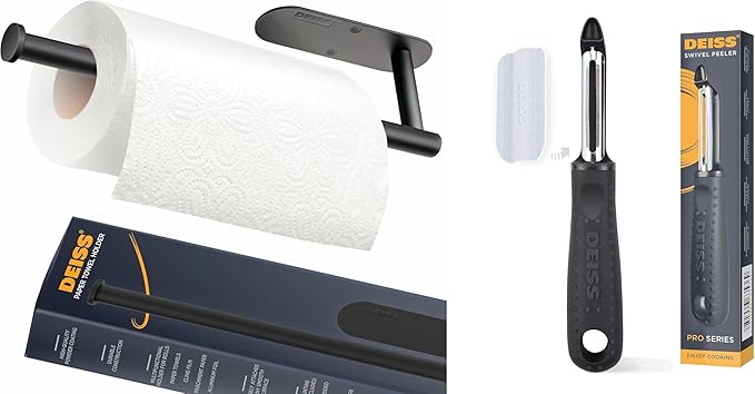 Deiss Pro Paper Towel Holder and Deiss PRO Swivel Vegetable Peeler