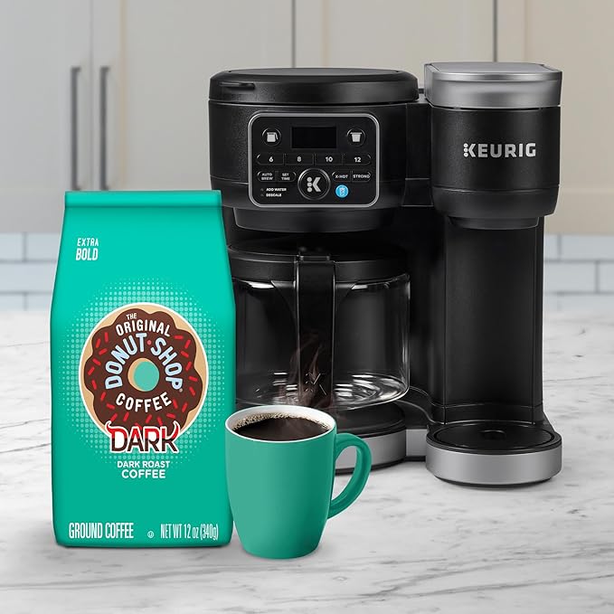 The Original Donut Shop Coffee, Dark, Dark Roast, Ground Coffee, 12 oz Bag