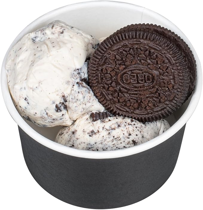 Coppetta 5-Ounce Dessert Cups, 200 Disposable Ice Cream Cups - Lids Sold Separately, Sturdy, Black Paper Frozen Yogurt Bowls, For Hot And Cold Foods, Perfect For Gelato Or Mousse - Restaurantware