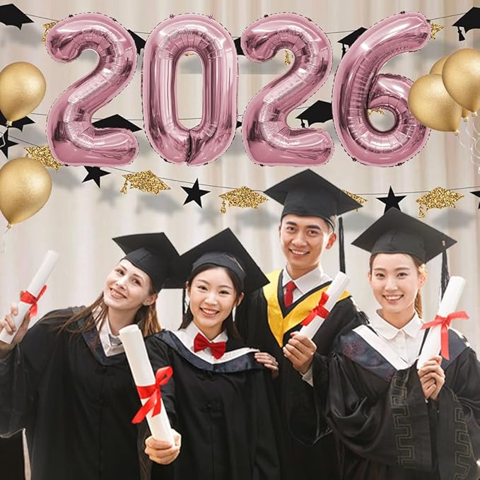 2026 Balloons, New Years Decorations Balloons, Graduation Balloons, Rose Gold Balloons, Birthday Balloon, 2026 Balloon Numbers, Graduation Decorations Class Of 2026 Graduation Party Decorations 2026