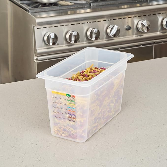 Restaurantware Food Storage Container 10 Pack of 12.7 x 6.8 x 7.8 Inches Plastic Stackable Storage Box White Reusable Label Container Dishwasher Safe For Restaurants And Kitchens