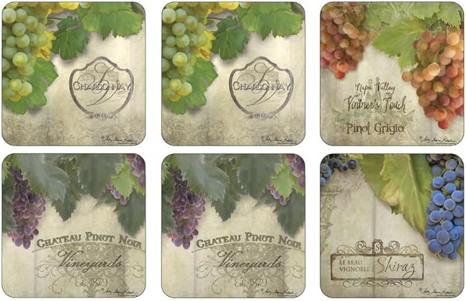 Pimpernel Coasters, One Size, Multicolored