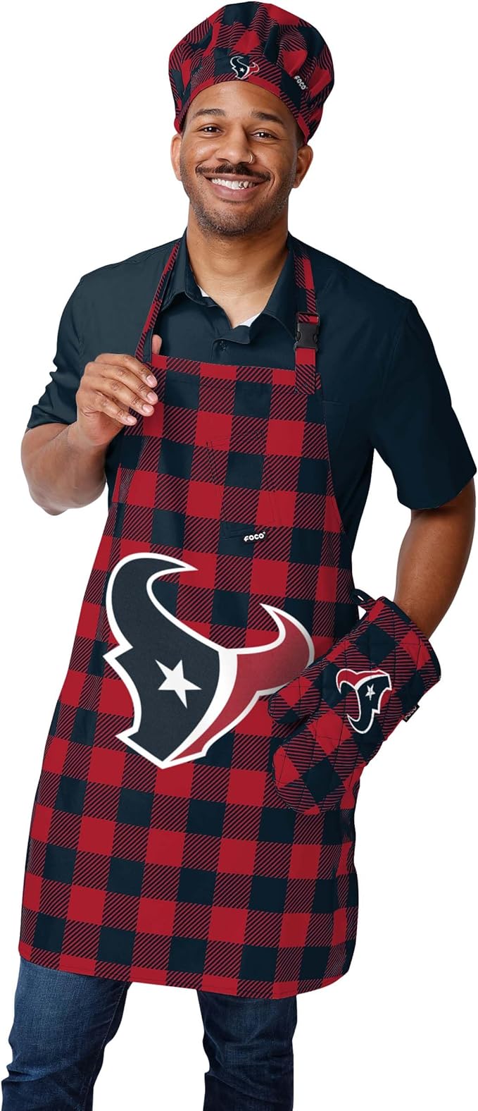 FOCO NFL Unisex-Adult NFL Team Logo Grilling Cooking Chef Gear - Oven Mitt
