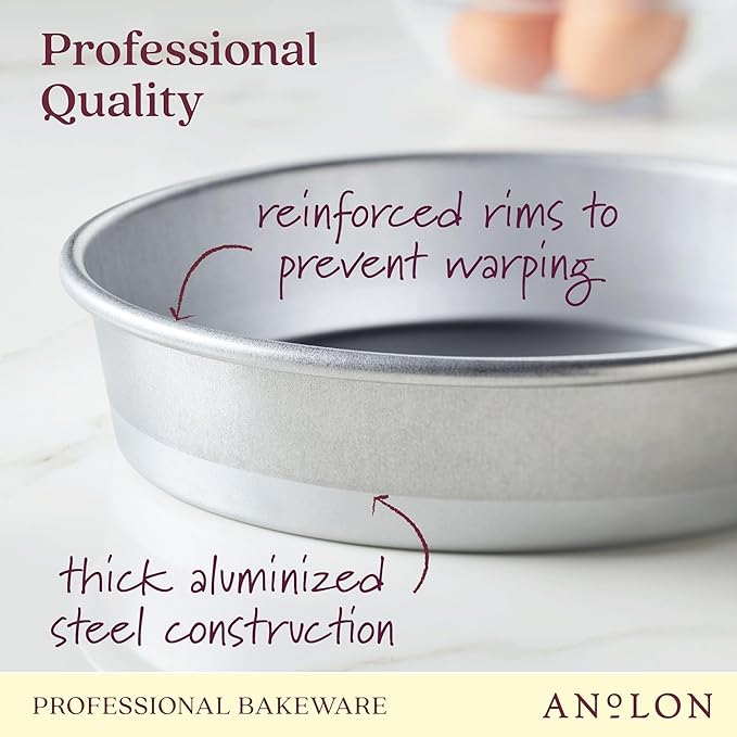 Anolon Pro-Bake Aluminized Steel Bakeware Perforated Pizza Pan, 14 Inch - Silver