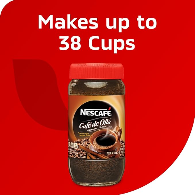 Nescafe Café De Olla Instant Coffee, Cinnamon, 6.7 oz (Pack of 2)