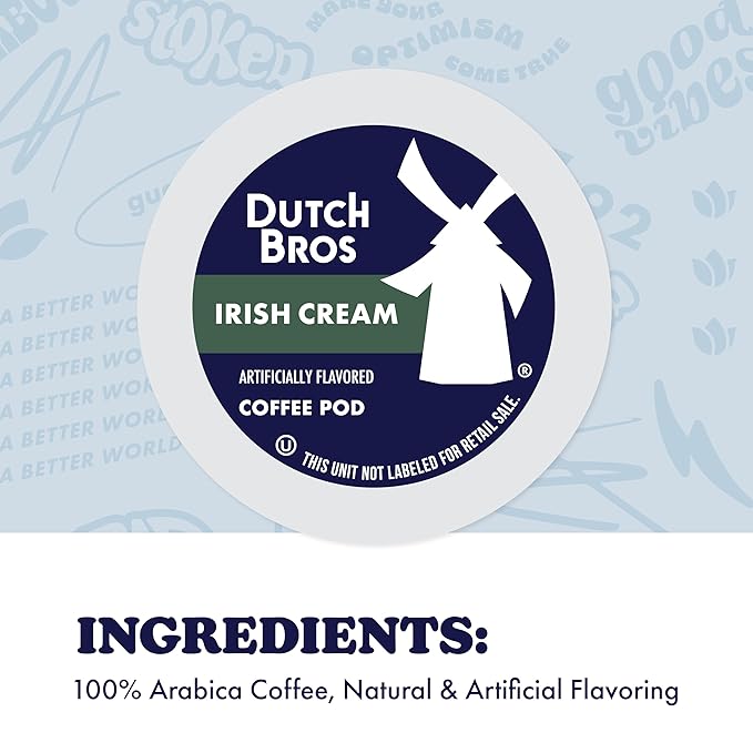 Dutch Bros Irish Cream Flavored Coffee inspired by Kicker®, 60 Count, Medium Roast, Single Serve Coffee Pods for Keurig K-Cup Brewers