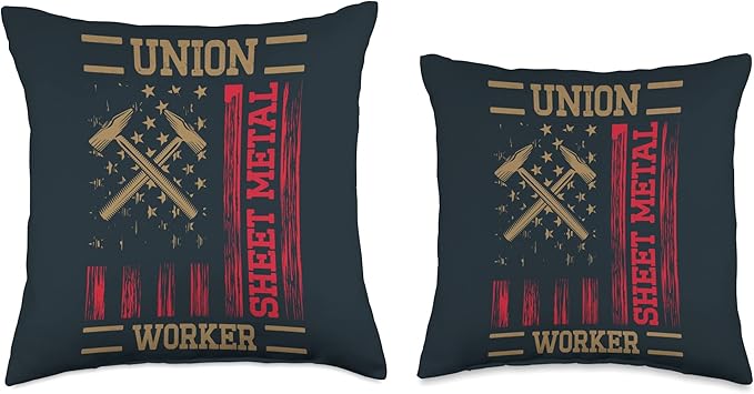 Journeyman Sheet Metal Worker Union Sheet Metal Worker Throw Pillow