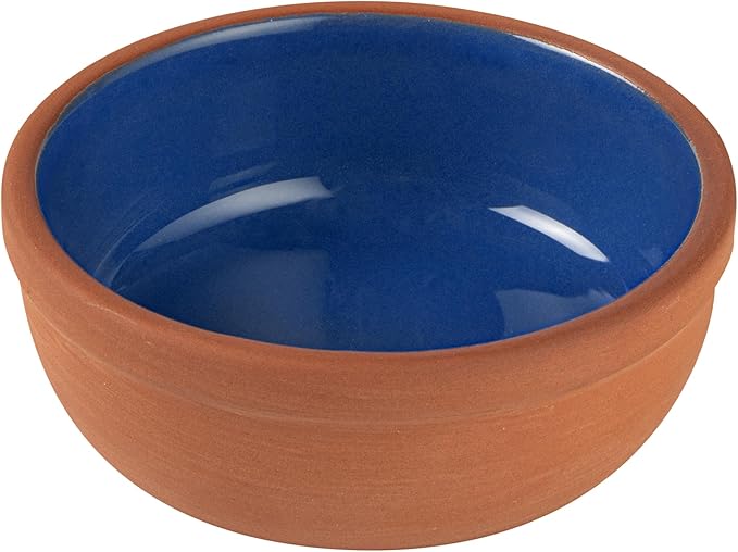Restaurantware Terracotta Cazuela Bowls 2 Pack of 5 oz Durable Rustic Serving Dish Glazed Oven-Safe Bowl Freezer-Safe Tapas Dish Microwave-Safe Dishwasher-Safe
