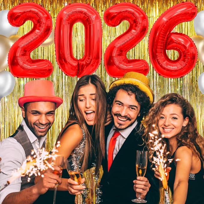 2026 Balloons, 2026 Balloon Numbers 40 Inch Graduation Balloons Class Of 2026 Red Balloons, New Years Balloon, 2026 Graduation Balloon Decorations Class Of 2026 Grade Party Decorations
