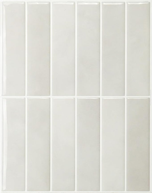 SMART TILES Peel and Stick Backsplash - 5 Sheets of 11.43" x 9" - 3D Adhesive Peel and Stick Tile Backsplash for Kitchen, Bathroom, Wall Tile