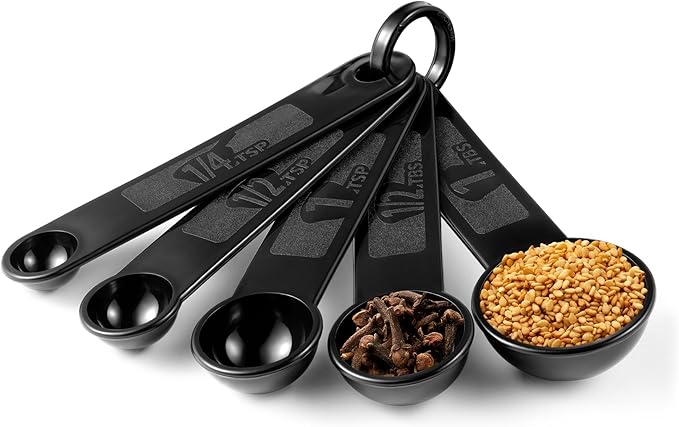 Precision Measuring Spoon Set - 5-Piece l Kit for Accurate Cooking & Baking - Easy Nesting, Dishwasher Safe - Essential Kitchen Tools