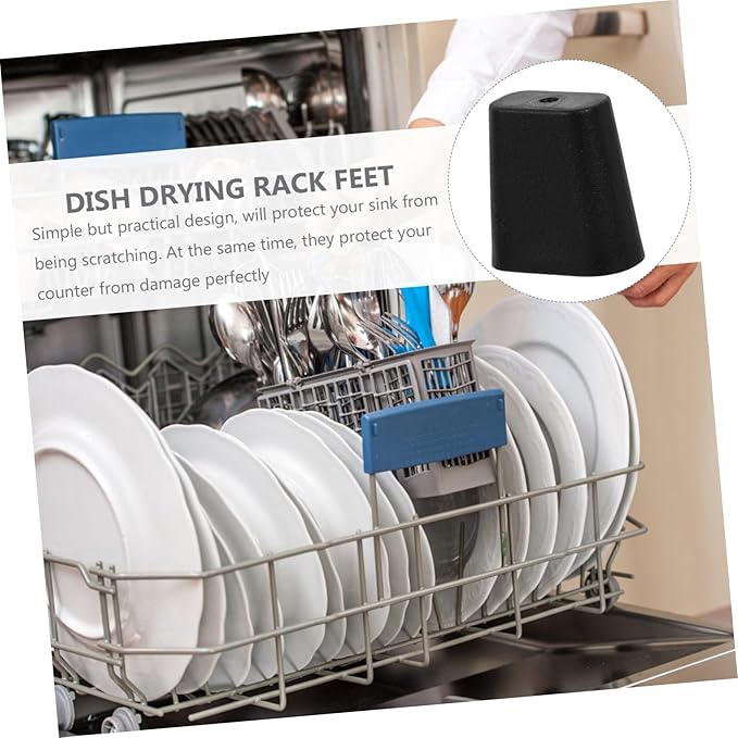 HOMSFOU 20pcs Kitchen Sink Grid Feet Non- Protector for Dish Drying Rack Prevents Scratches and Stains for Home and Culinary Use