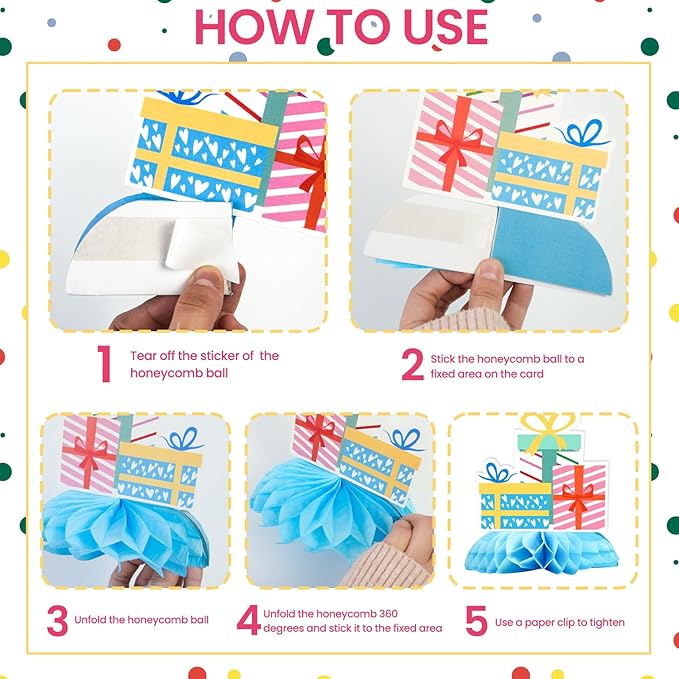 Happy Birthday Decorations Set - 9PCS Birthday Honeycomb Centerpieces for Table, Colorful Themed Table Decoration for Birthday Party Supplies