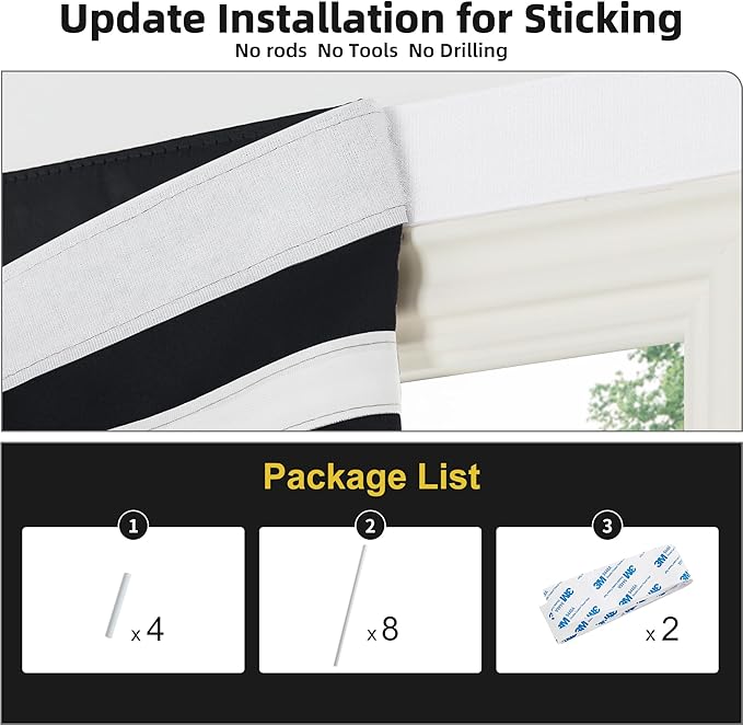 NICETOWN Blackout Blinds for Windows Cordless Blinds Temporary Shades Blinds No Drill Mini Blinds Black Out Blinds for Window of Bedroom,Bathroom,Kitchen Office (Black, 24 x 72 inch Long, 1 Panel)