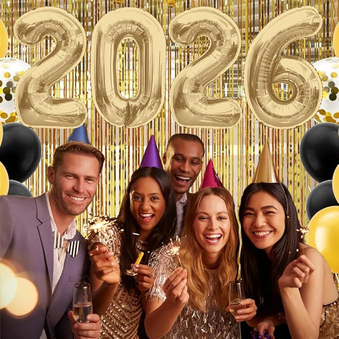 2026 Balloons Mute Gold 2026 Number Balloons New Year Decorations 2026 Numbers 40 Inch Large 2026 Mylar Foil Balloons for 2026 New Years Eve Party Supplies Graduation Christmas Birthday Anniversary