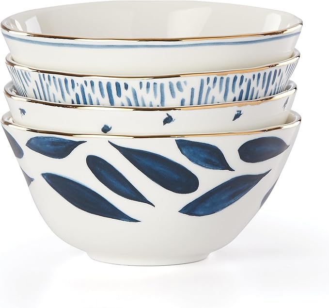 Lenox Blue Bay 4-Piece Dessert Bowl Set, 2.00 LB