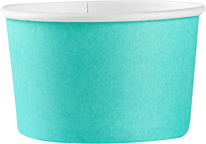 Restaurantware Blue 50 Count To Go Cup Disposable 3 x 3 x 1.8 Inches Paper Mini Cup Grease-Resistant Cup Recyclable Durable Design