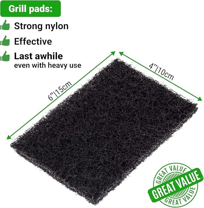 CUSINIUM 40-Pack Griddle Cleaning Pads + 80-Pack Grill Screens
