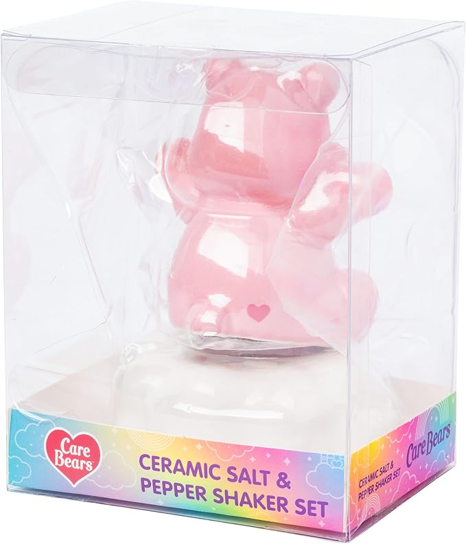 Silver Buffalo Care Bears 3d Ceramic Salt and Pepper Shaker Set Featuring Cheer Bear, 3.6” x 2.7” x 4.25”