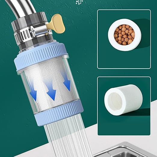 Faucet Filter, Filtration Softener, Bathroom Purifier with Firm Build, Kitchen Fixture with Solid Design, 3.23x1.77x1.77 inches Reliable Gear, Longtail Accessory for Office Sink Shower Home Apartment