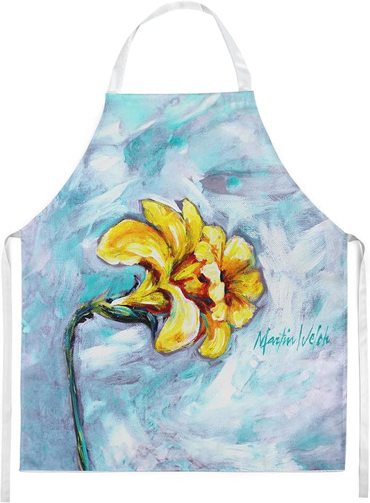 Caroline's Treasures Yellow Daffy Daffodils Apron Cooking Kitchen Server Baking Crafts Gardening for Adult Women Men, Unisex, Large, Multicolor