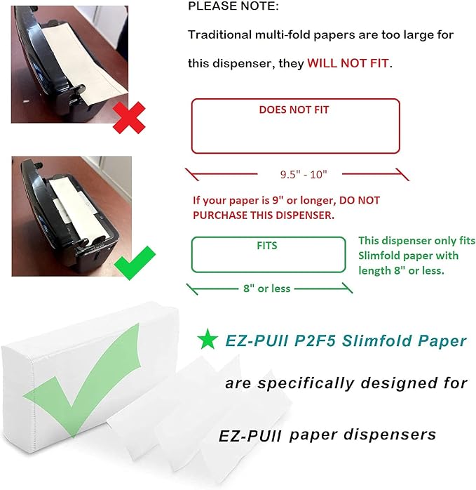 EZbrnd Countertop SLIMFOLD Hand Towel Dispenser for Kitchen/Bathroom/Office/RV/Airbnb, Guest Towel Holder, Turquoise